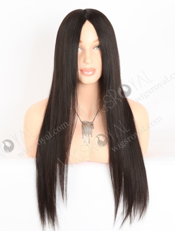 In Stock Chinese Virgin Hair 22" Natural Straight Natural Color Silk Top Glueless Wig GL-07019-27003