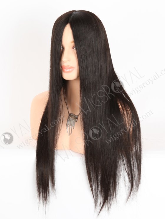 In Stock Chinese Virgin Hair 22" Natural Straight Natural Color Silk Top Glueless Wig GL-07019-27004