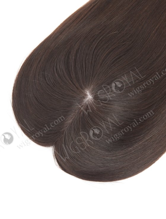 Seamless Silk Base Human Hair Toppers 14 inches Natural Color Topper-008-27018