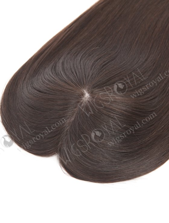 Seamless Silk Base Human Hair Toppers 14 inches Natural Color Topper-008-27019