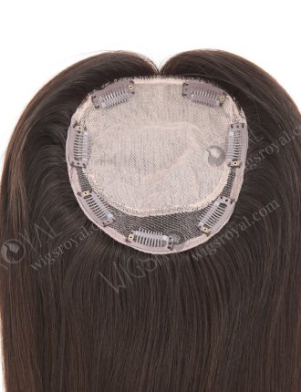 Seamless Silk Base Human Hair Toppers 14 inches Natural Color Topper-008
