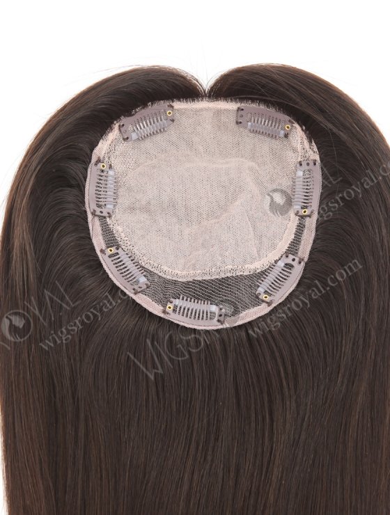 Seamless Silk Base Human Hair Toppers 14 inches Natural Color Topper-008-27021