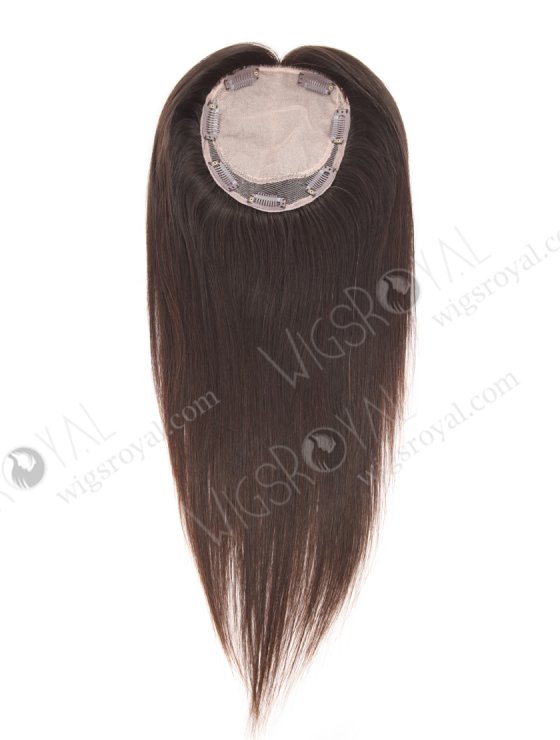 Seamless Silk Base Human Hair Toppers 14 inches Natural Color Topper-008-27020