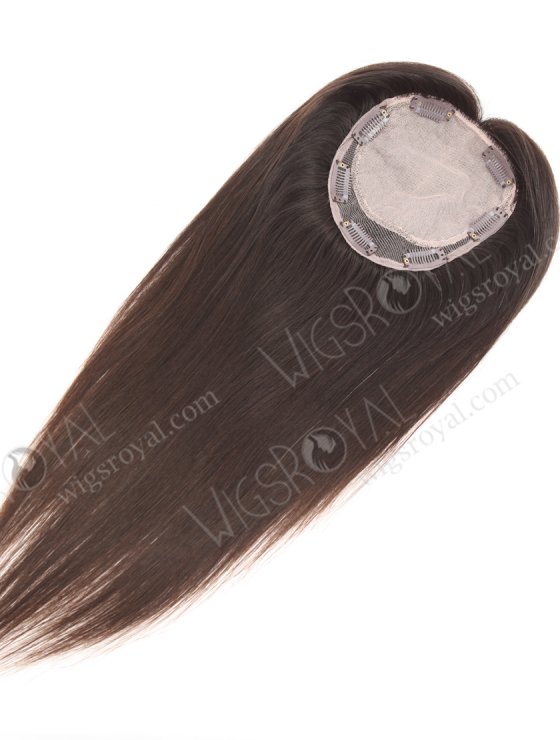 Seamless Silk Base Human Hair Toppers 14 inches Natural Color Topper-008-27022