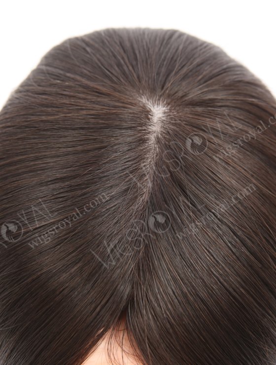 Seamless Silk Base Human Hair Toppers 14 inches Natural Color Topper-008-27023