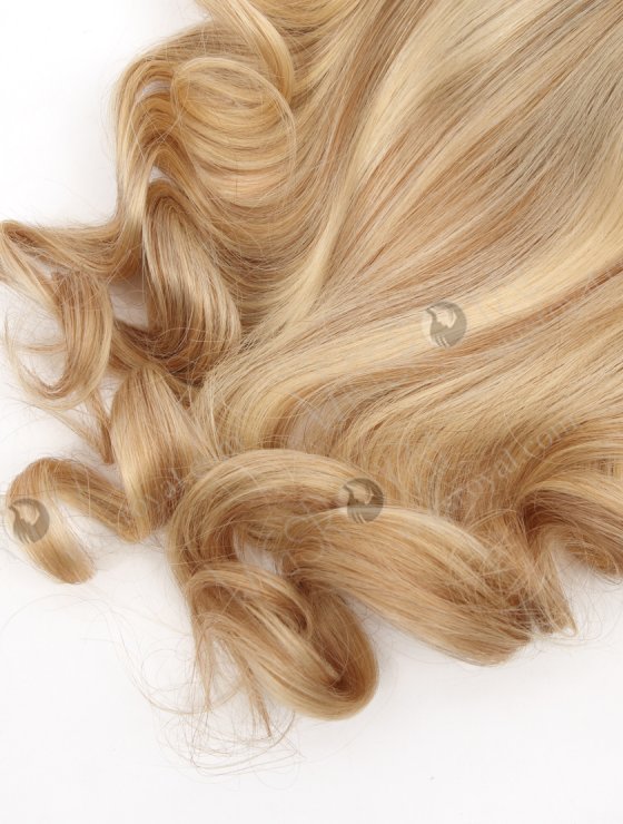 Large Base 16 Inch Wavy Blonde Hairpiece Wig Toppers for Women with Fine Hair Topper-068-27095