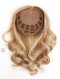 Large Base 16 Inch Wavy Blonde Hairpiece Wig Toppers for Women with Fine Hair Topper-068