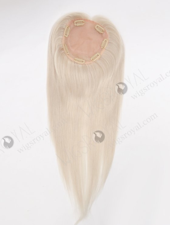 Best Quality Platinum Blonde White Human Hair Toppers for Thinning Hair Topper-042-27113