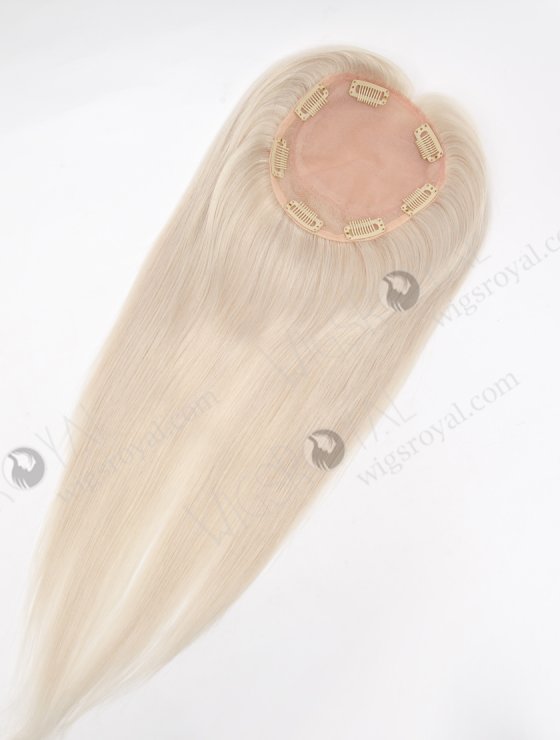 Best Quality Platinum Blonde White Human Hair Toppers for Thinning Hair Topper-042-27114
