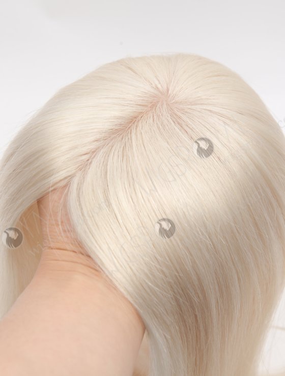 Best Quality Platinum Blonde White Human Hair Toppers for Thinning Hair Topper-042-27115