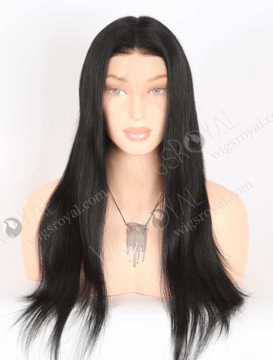 In Stock Indian Remy Hair 20" Straight 1# Color Full Lace Wig FLW-01564-27226