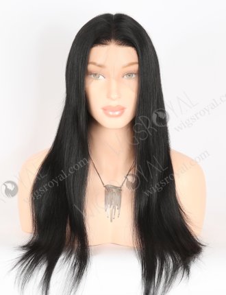 In Stock Indian Remy Hair 20" Straight 1# Color Full Lace Wig FLW-01564