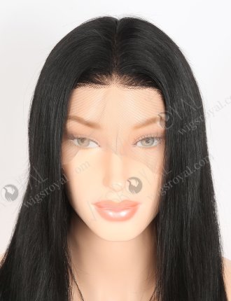 In Stock Indian Remy Hair 20" Straight 1# Color Full Lace Wig FLW-01564