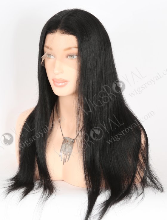 In Stock Indian Remy Hair 20" Straight 1# Color Full Lace Wig FLW-01564-27229