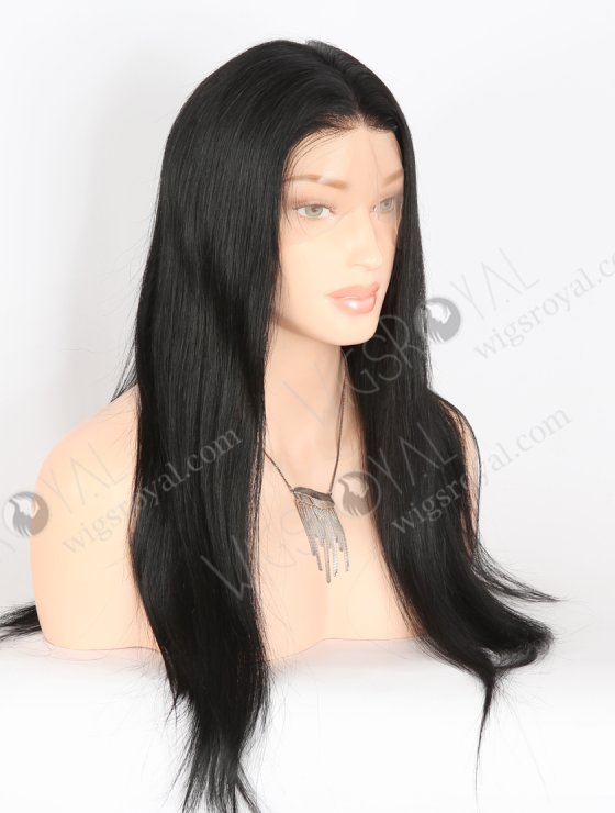 In Stock Indian Remy Hair 20" Straight 1# Color Full Lace Wig FLW-01564-27228