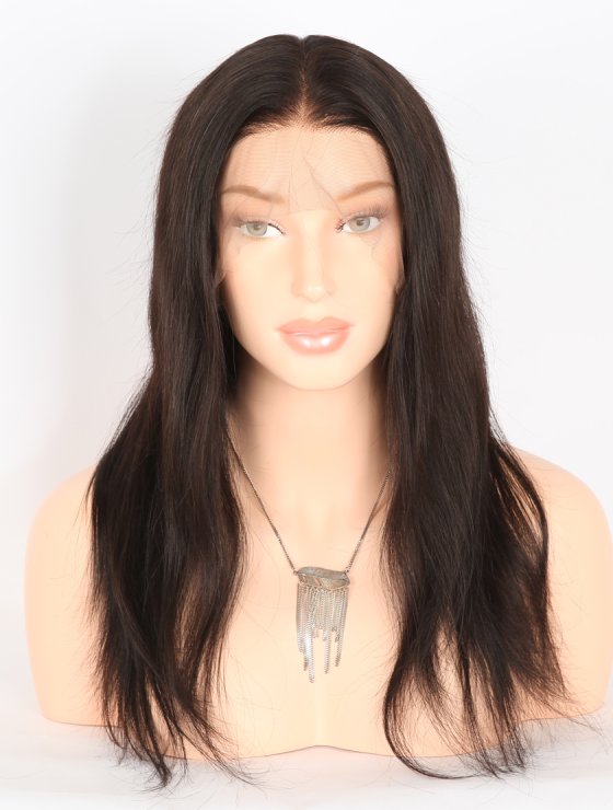 In Stock Indian Remy Hair 16" Natural Straight Natural Color Full Lace Wig FLW-01170-27172