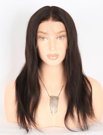In Stock Indian Remy Hair 16" Natural Straight Natural Color Full Lace Wig FLW-01170
