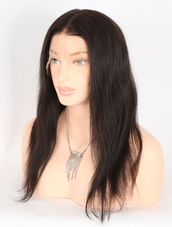 In Stock Indian Remy Hair 16" Natural Straight Natural Color Full Lace Wig FLW-01170-27164