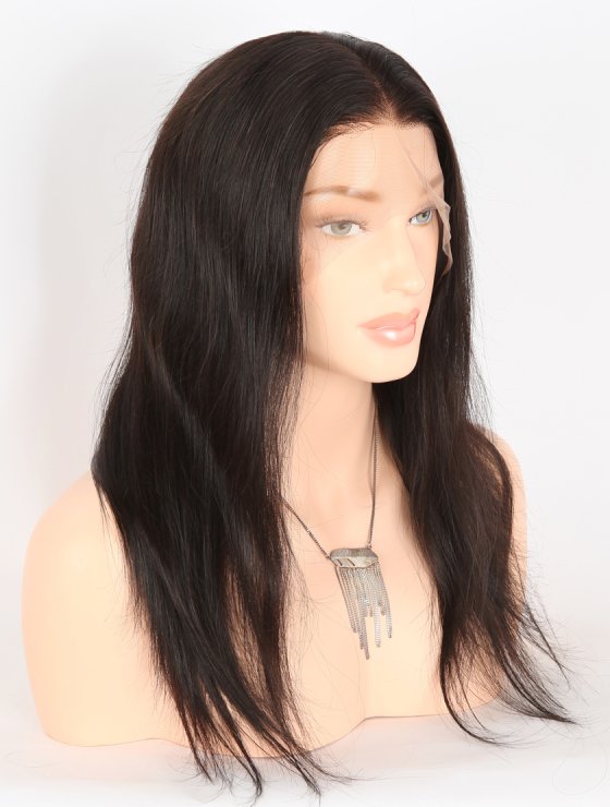 In Stock Indian Remy Hair 16" Natural Straight Natural Color Full Lace Wig FLW-01170-27166