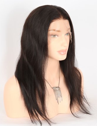 In Stock Indian Remy Hair 16" Natural Straight Natural Color Full Lace Wig FLW-01170