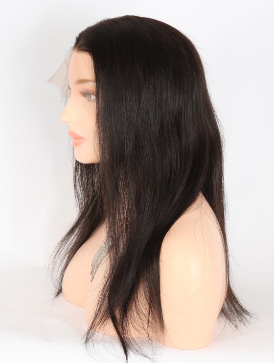 In Stock Indian Remy Hair 16" Natural Straight Natural Color Full Lace Wig FLW-01170-27168