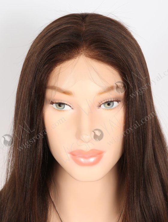 In Stock Indian Remy Hair 18" Light Yaki 2/3# Evenly Blended Color Full Lace Wig FLW-01466-27253