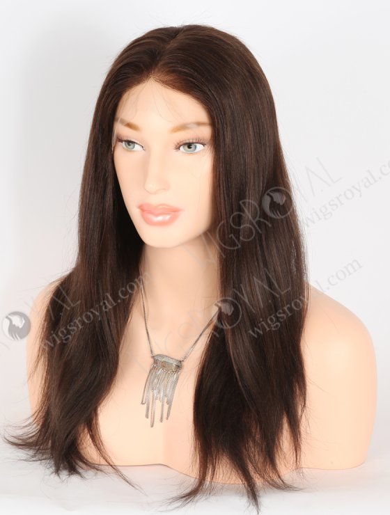 In Stock Indian Remy Hair 18" Light Yaki 2/3# Evenly Blended Color Full Lace Wig FLW-01466-27254