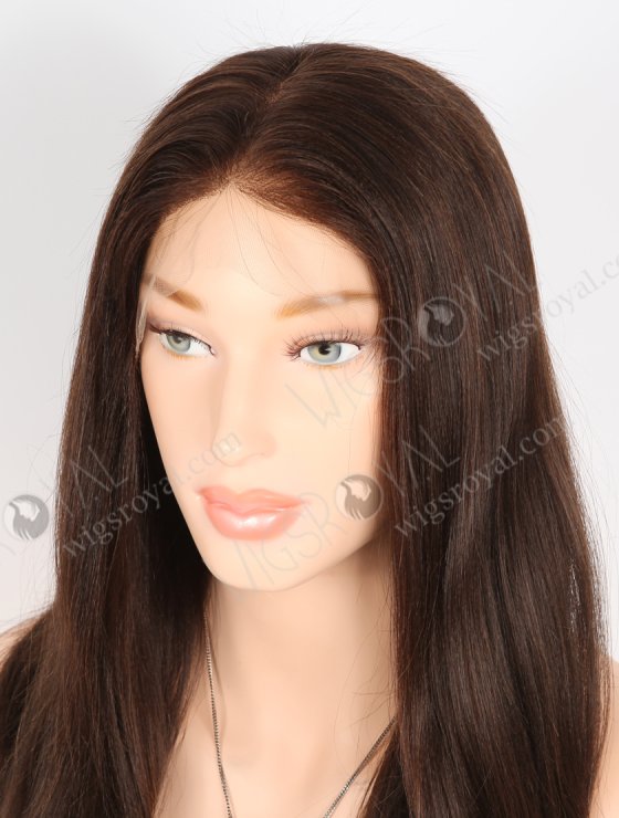 In Stock Indian Remy Hair 18" Light Yaki 2/3# Evenly Blended Color Full Lace Wig FLW-01466-27255