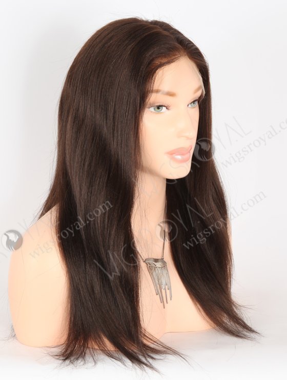 In Stock Indian Remy Hair 18" Light Yaki 2/3# Evenly Blended Color Full Lace Wig FLW-01466-27256