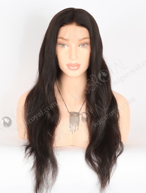 In Stock Indian Remy Hair 22" Natural Straight Natural Color Full Lace Wig FLW-01627