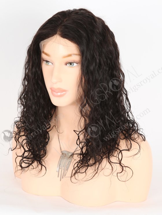 In Stock Indian Remy Hair 14" Wavy 30mm 1b# Color Full Lace Wig FLW-01916-27301