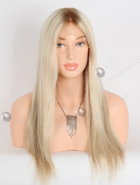 Invisible HD Melting Lace Front Wig 18 Inch Brown Roots Brown European Remy Hair RLF-08043-27384