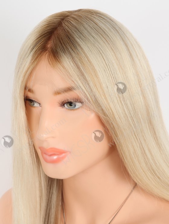 Invisible HD Melting Lace Front Wig 18 Inch Brown Roots Brown European Remy Hair RLF-08043-27390