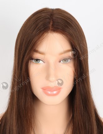 Most Natural Looking Glueless HD Lace Front Wigs | High Quality 16 Inch Straight Brown Human Hair Wigs RLF-08044