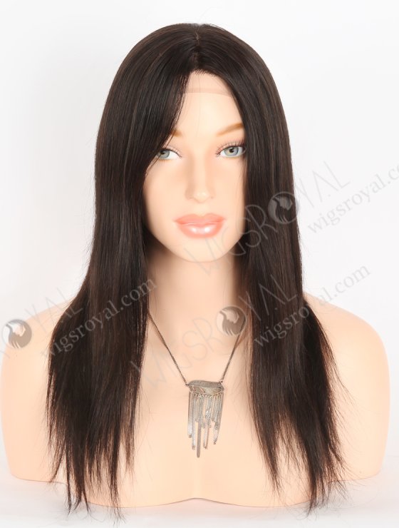 In Stock European Virgin Hair 14" Natural Straight Natural Black Color Gripper Wig GRP-08019