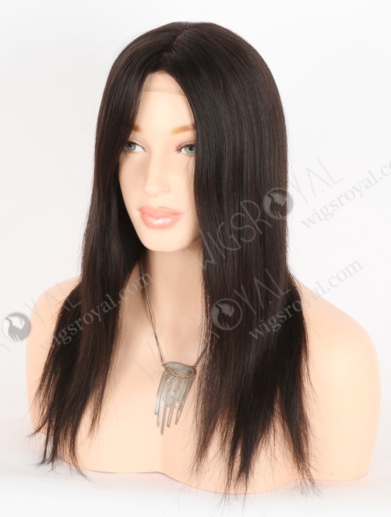 In Stock European Virgin Hair 14" Natural Straight Natural Black Color Gtipper Wig GRP-08019-27318