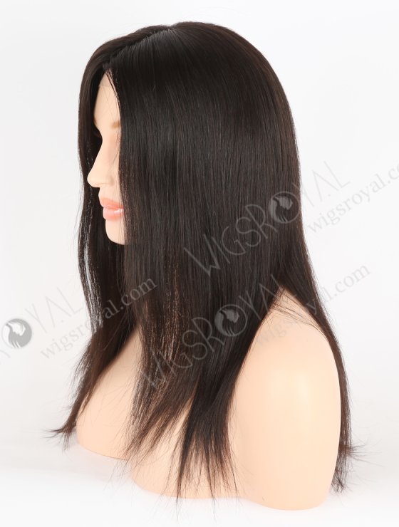 In Stock European Virgin Hair 14" Natural Straight Natural Black Color Gtipper Wig GRP-08019-27317