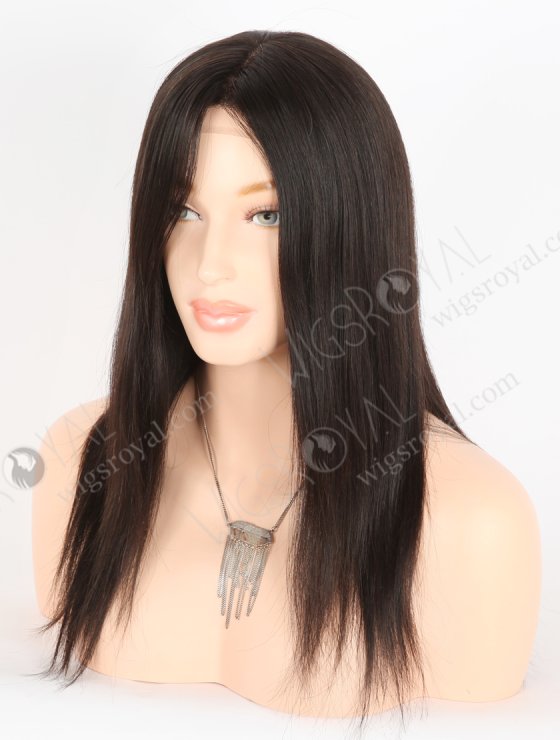 In Stock European Virgin Hair 14" Natural Straight Natural Black Color Gtipper Wig GRP-08019-27320