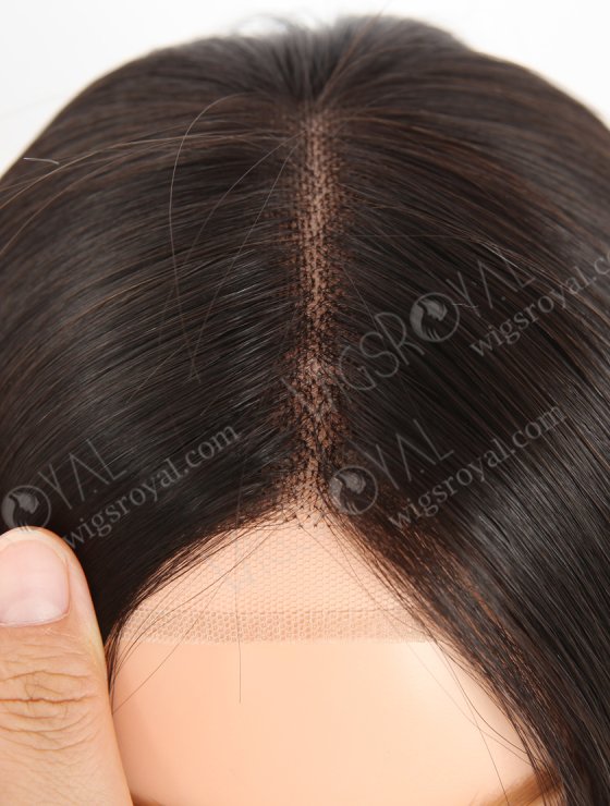 In Stock European Virgin Hair 14" Natural Straight Natural Black Color Gtipper Wig GRP-08019-27323