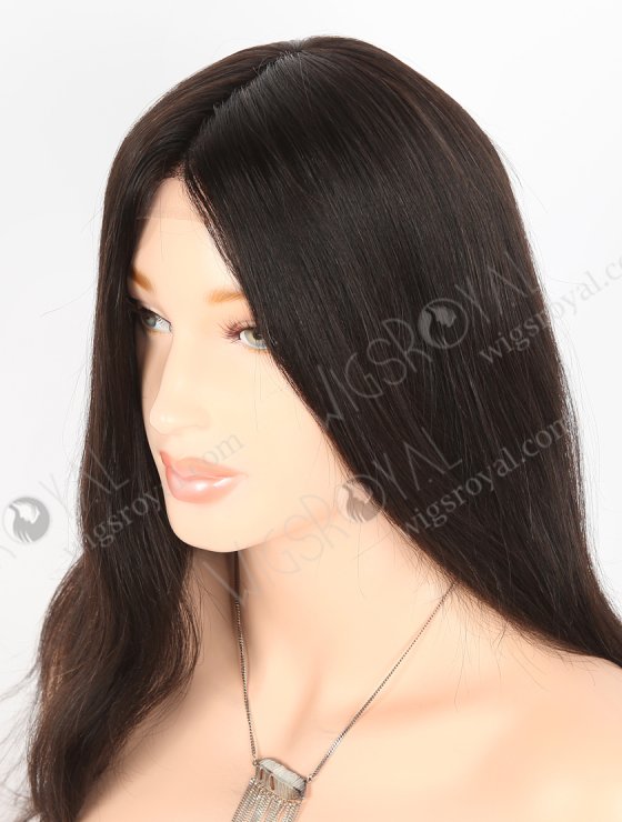 In Stock European Virgin Hair 16" Natural Straight Natural Black Color Silk Top Gripper Wig GRP-08111-27363