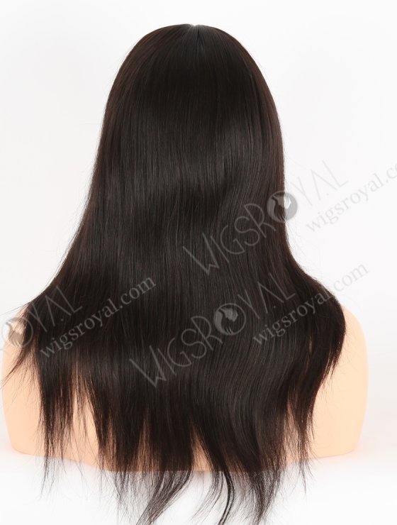 In Stock European Virgin Hair 16" Natural Straight Natural Black Color Silk Top Gripper Wig GRP-08111-27365