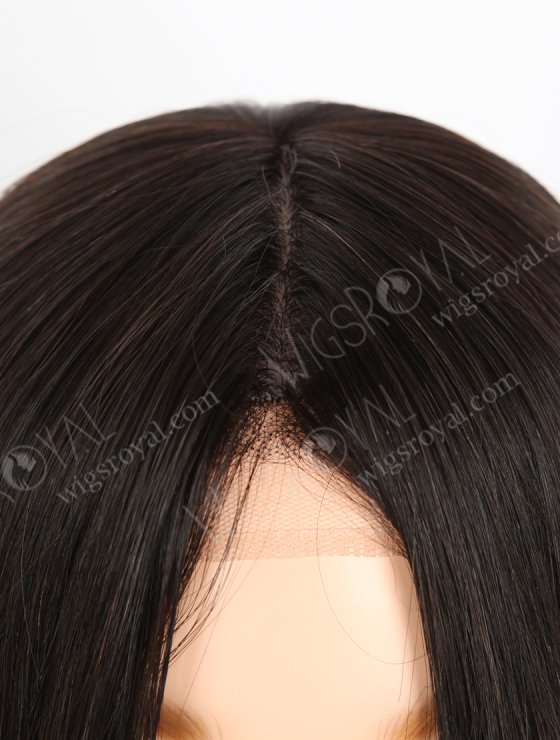 In Stock European Virgin Hair 16" Natural Straight Natural Black Color Silk Top Gripper Wig GRP-08111-27368