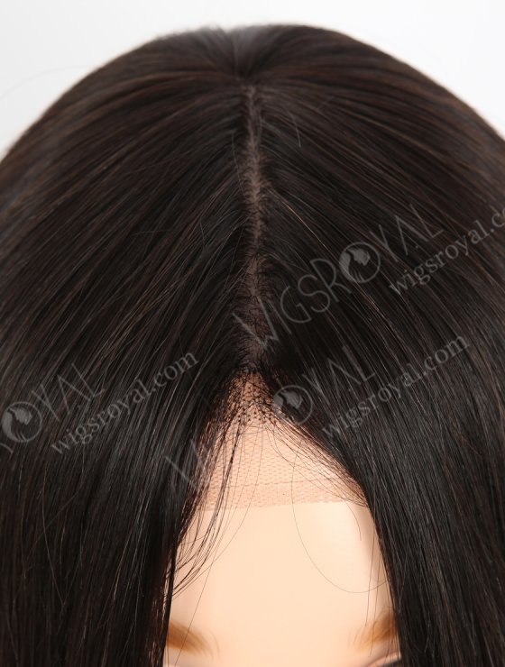 In Stock European Virgin Hair 16" Natural Straight Natural Black Color Silk Top Gripper Wig GRP-08111-27367
