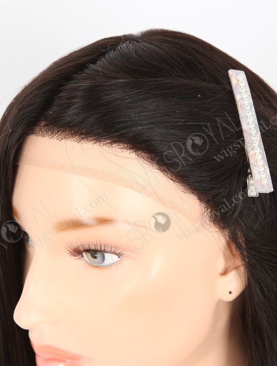 In Stock European Virgin Hair 16" Natural Straight Natural Black Color Silk Top Gripper Wig GRP-08111-27369