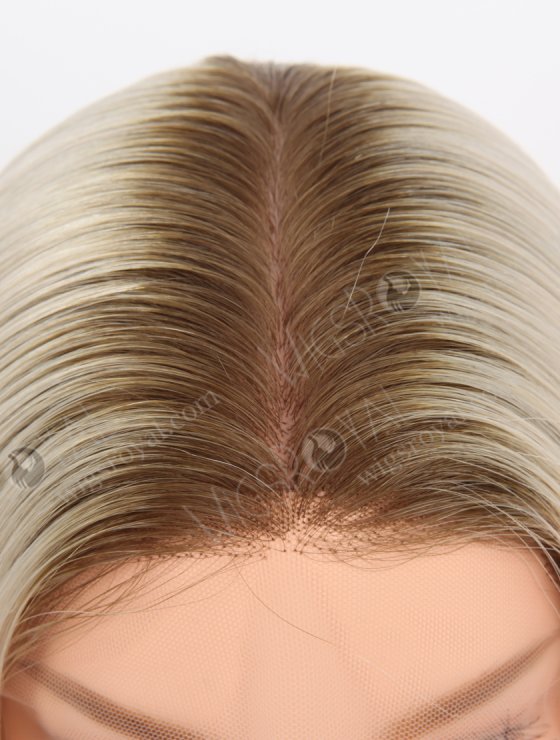 In Stock European Virgin Hair 14" Straight T9#/White Color Silk Top Full Lace Wig STW-827-27500