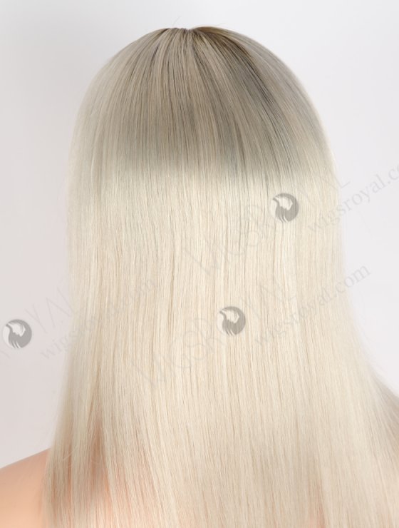 In Stock European Virgin Hair 14" Straight T9#/White Color Silk Top Full Lace Wig STW-827-27511