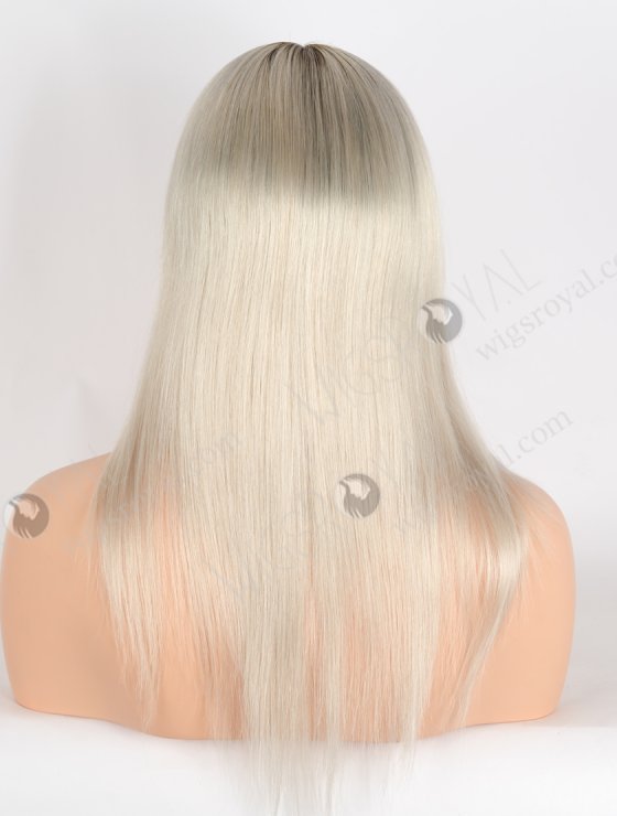 In Stock European Virgin Hair 14" Straight T9#/White Color Silk Top Full Lace Wig STW-827-27510