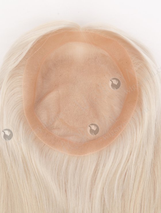 Custom Fine European Hair Mono Topper With Thin Skin Perimeter For Women WR-TC-095-27587