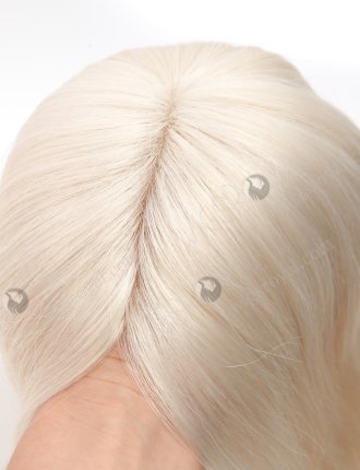 Custom Fine European Hair Mono Topper With Thin Skin Perimeter For Women WR-TC-095