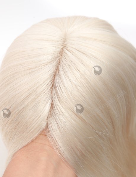 Custom Fine European Hair Mono Topper With Thin Skin Perimeter For Women WR-TC-095